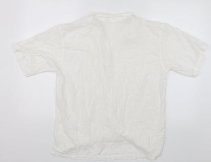 Womens UK Size XL Preworn White Basic Button-Up