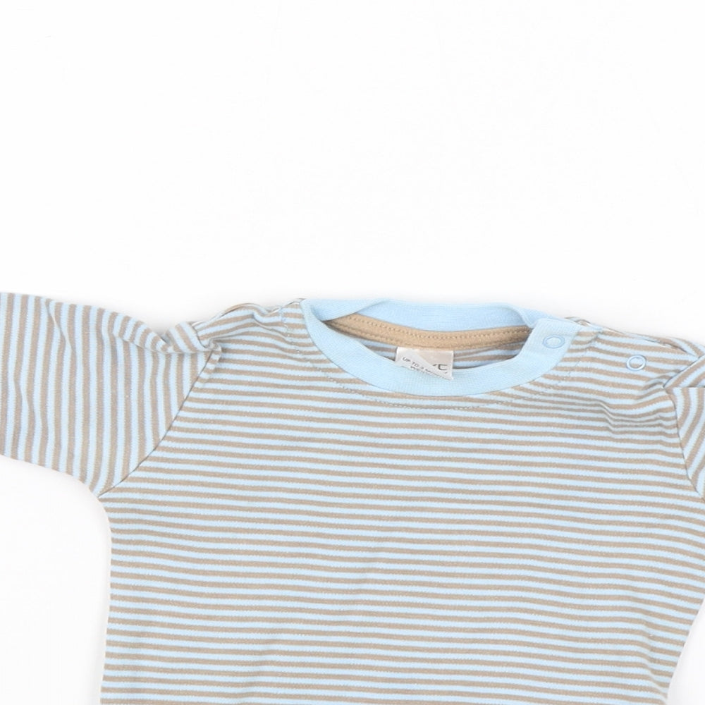 NEXT Baby Blue Striped  Romper One-Piece Size 0-3 Months