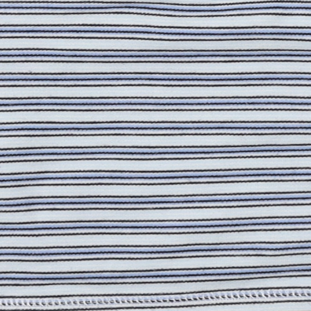 George Baby Blue Striped  Jersey T-Shirt Size 0-3 Months  - My big red fire engine