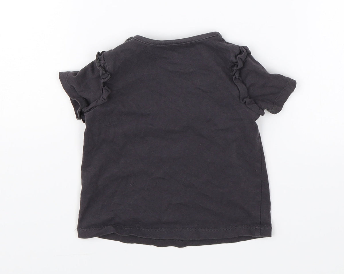 Back view of F&F Baby Blue Basic T-Shirt, size 6-9, Months - Loved