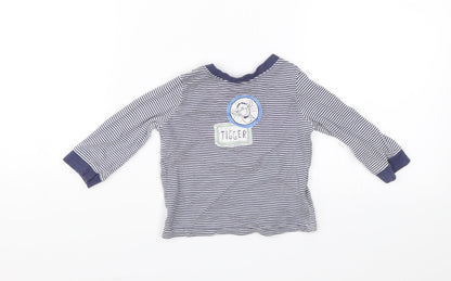 George Baby Blue Striped  Jersey T-Shirt Size 9-12 Months  - Tigger