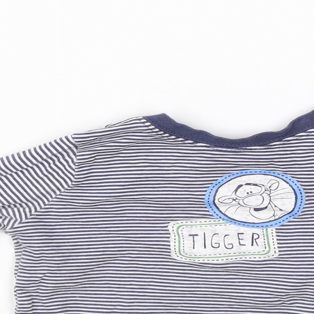 George Baby Blue Striped  Jersey T-Shirt Size 9-12 Months  - Tigger