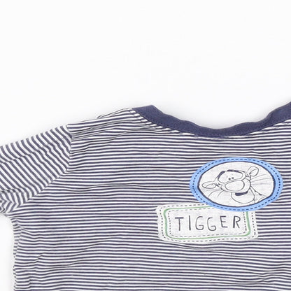 George Baby Blue Striped  Jersey T-Shirt Size 9-12 Months  - Tigger