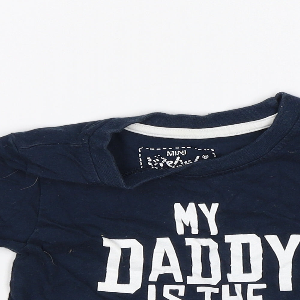 Rebel Baby Blue   Basic T-Shirt Size 12-18 Months  - My daddy is the best