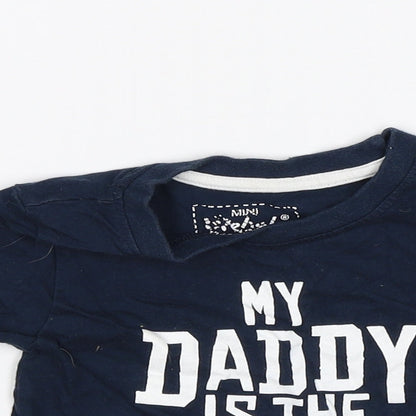 Rebel Baby Blue   Basic T-Shirt Size 12-18 Months  - My daddy is the best