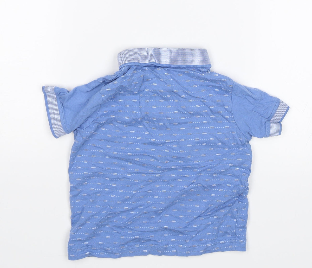 Back view of George Baby Blue Basic Polo, size 18-24, Months