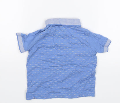 Back view of George Baby Blue Basic Polo, size 18-24, Months