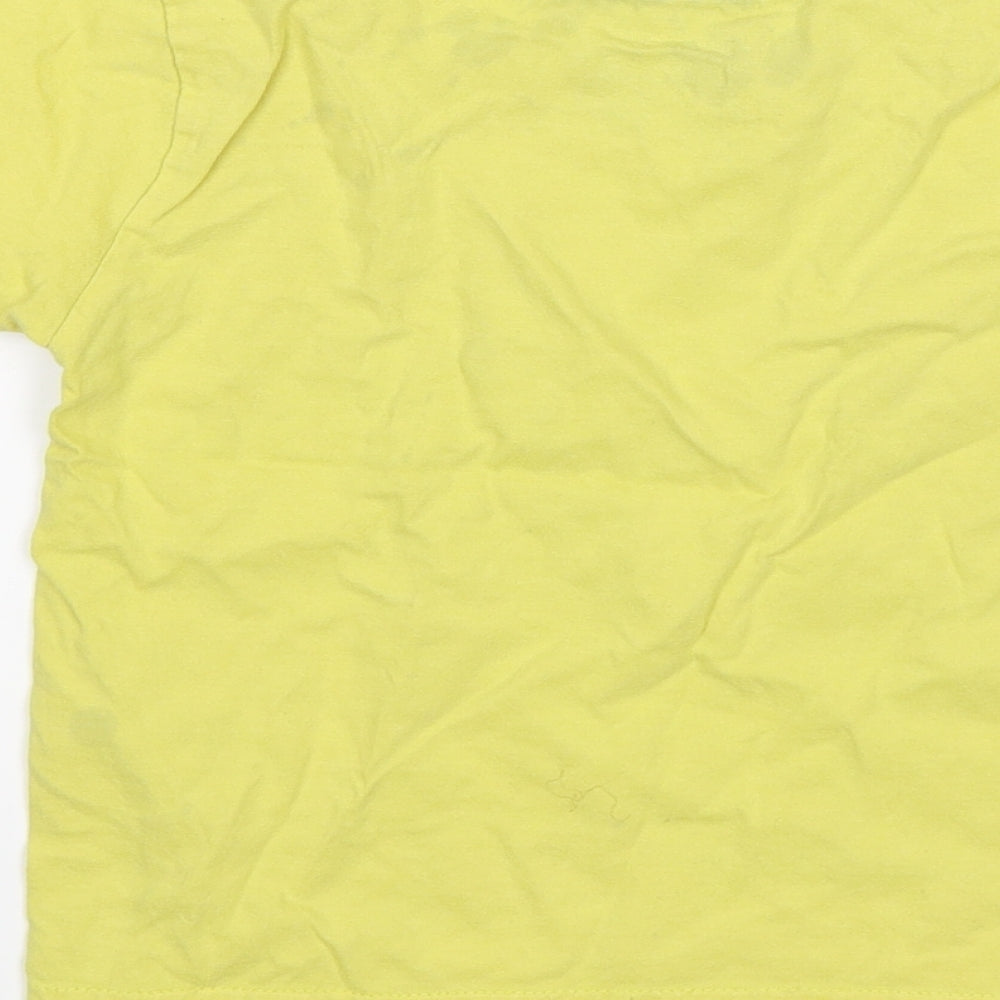 Primark Boys Yellow   Basic T-Shirt Size 2-3 Years  - My dad is a superhero