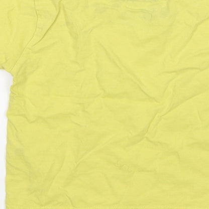 Primark Boys Yellow   Basic T-Shirt Size 2-3 Years  - My dad is a superhero