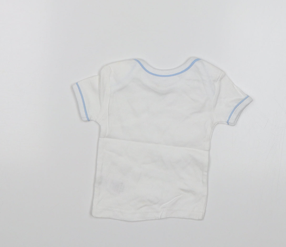 Back view of Preworn Baby White Basic T-Shirt, size 0-3, Months