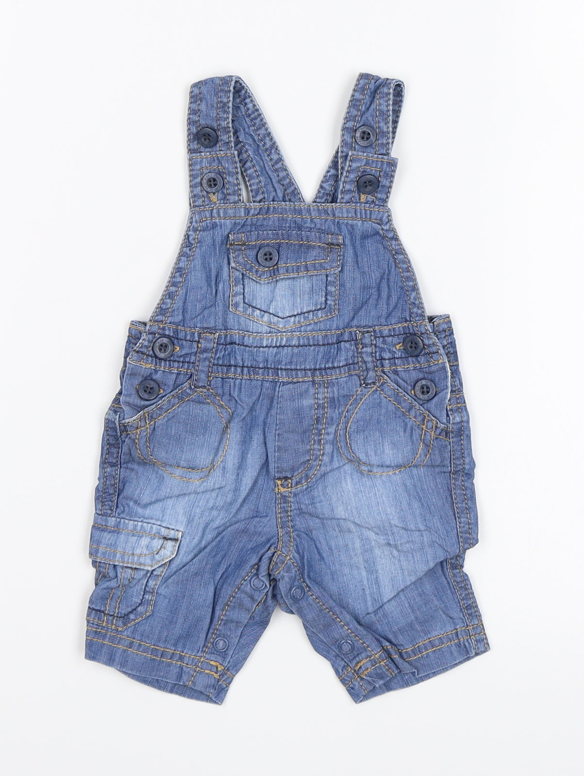 Baby Boutique Baby Blue   Dungaree One-Piece Size 0-3 Months