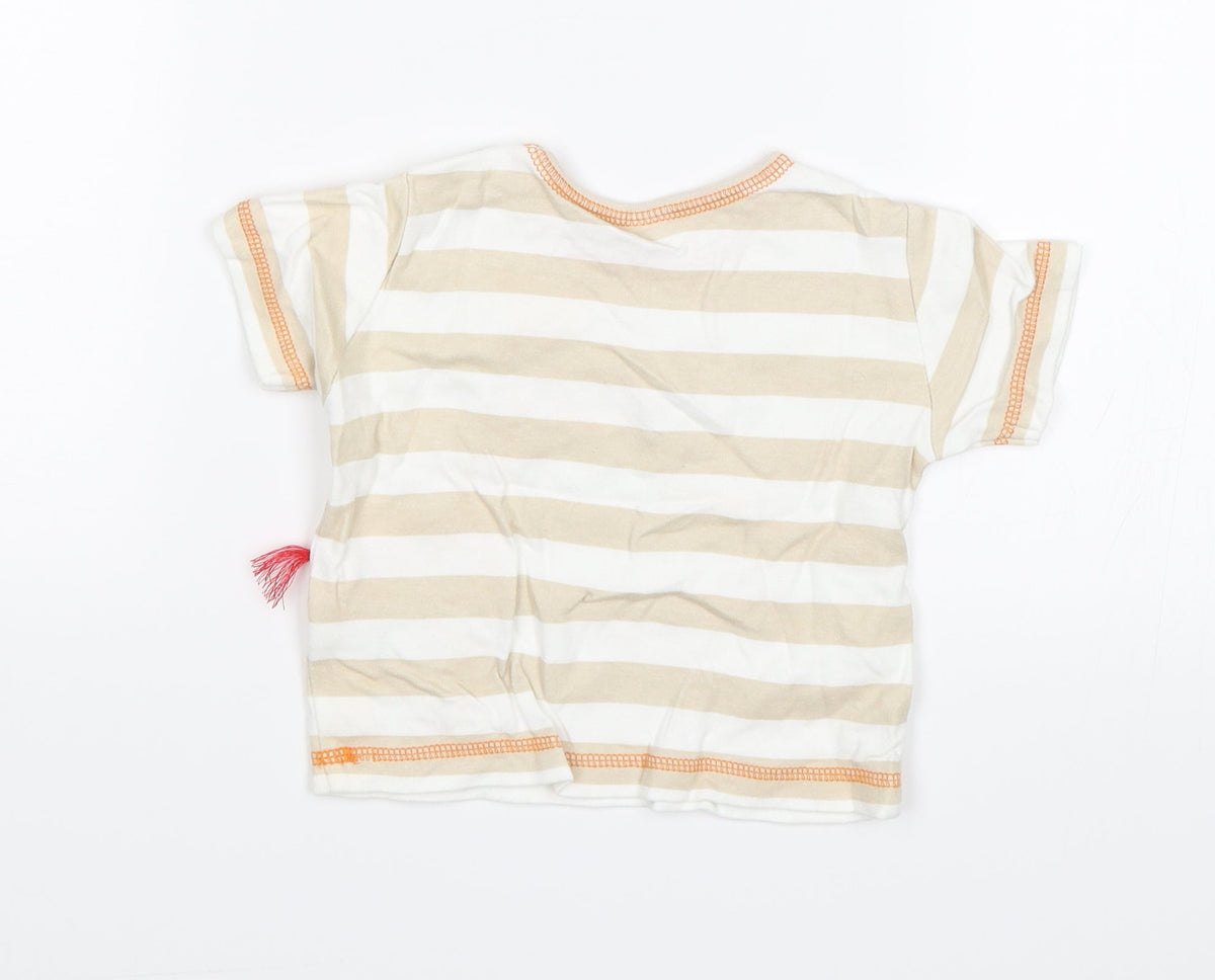 Back view of Next Baby Orange Basic T-Shirt, size 3-6, Months - Giraffe