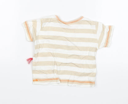 Back view of Next Baby Orange Basic T-Shirt, size 3-6, Months - Giraffe