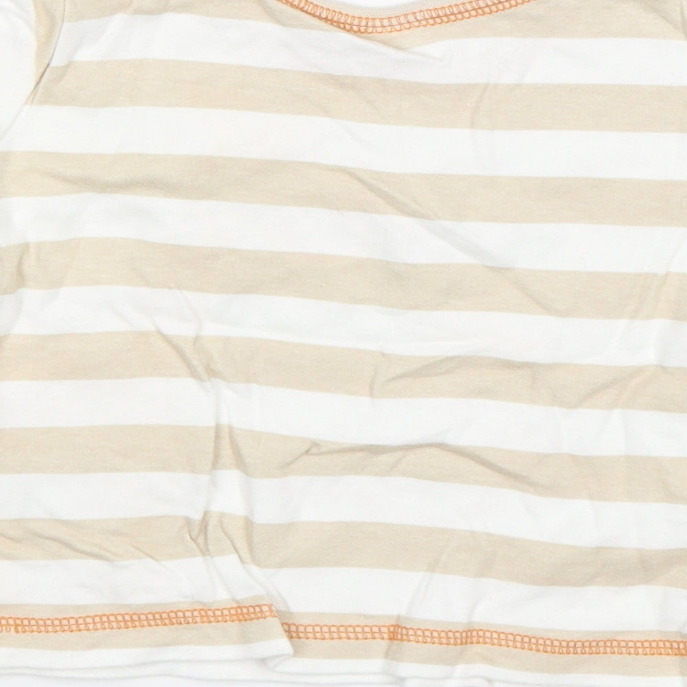 Brand and care label for Next Baby Orange Basic T-Shirt, size 3-6, Months - Giraffe