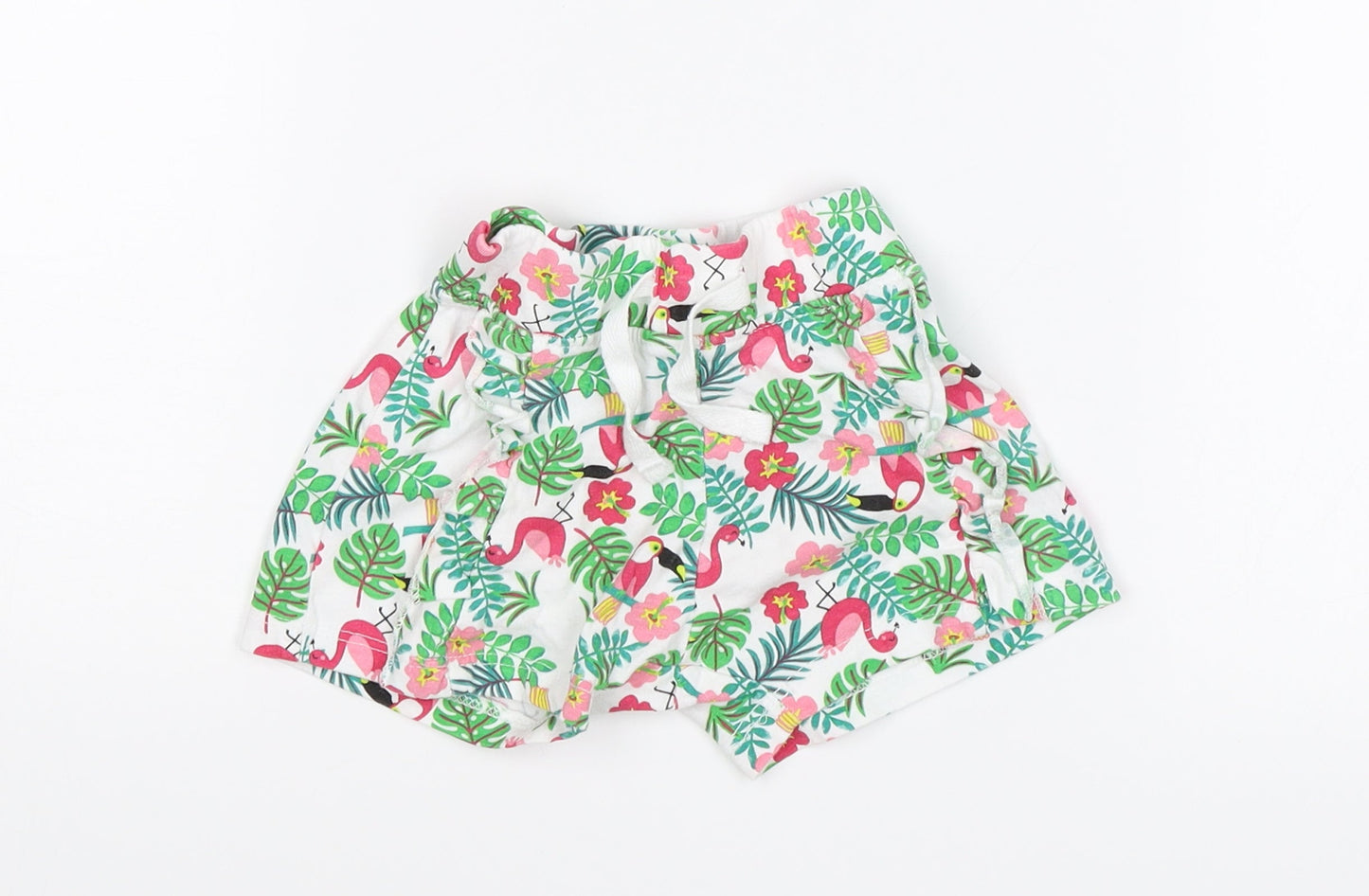 Primark Baby Green Floral  Cropped Leggings Size 6-9 Months