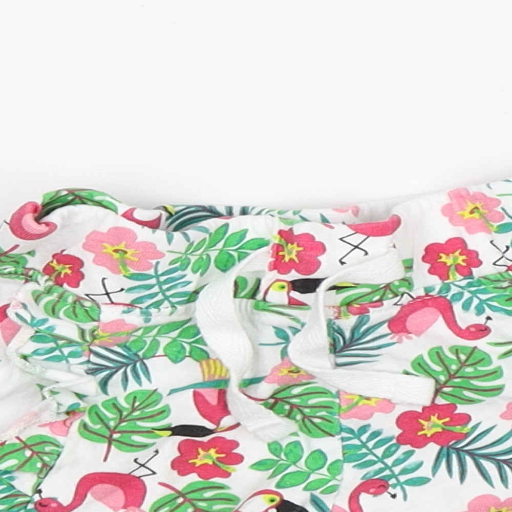 Primark Baby Green Floral  Cropped Leggings Size 6-9 Months