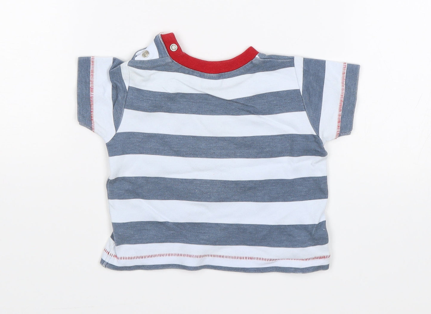 NEXT Baby Blue Striped  Basic T-Shirt Size 0-3 Months  - Little dribbler