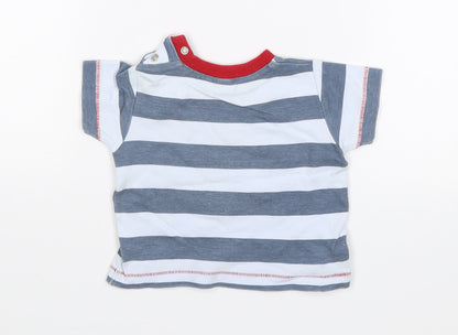 NEXT Baby Blue Striped  Basic T-Shirt Size 0-3 Months  - Little dribbler