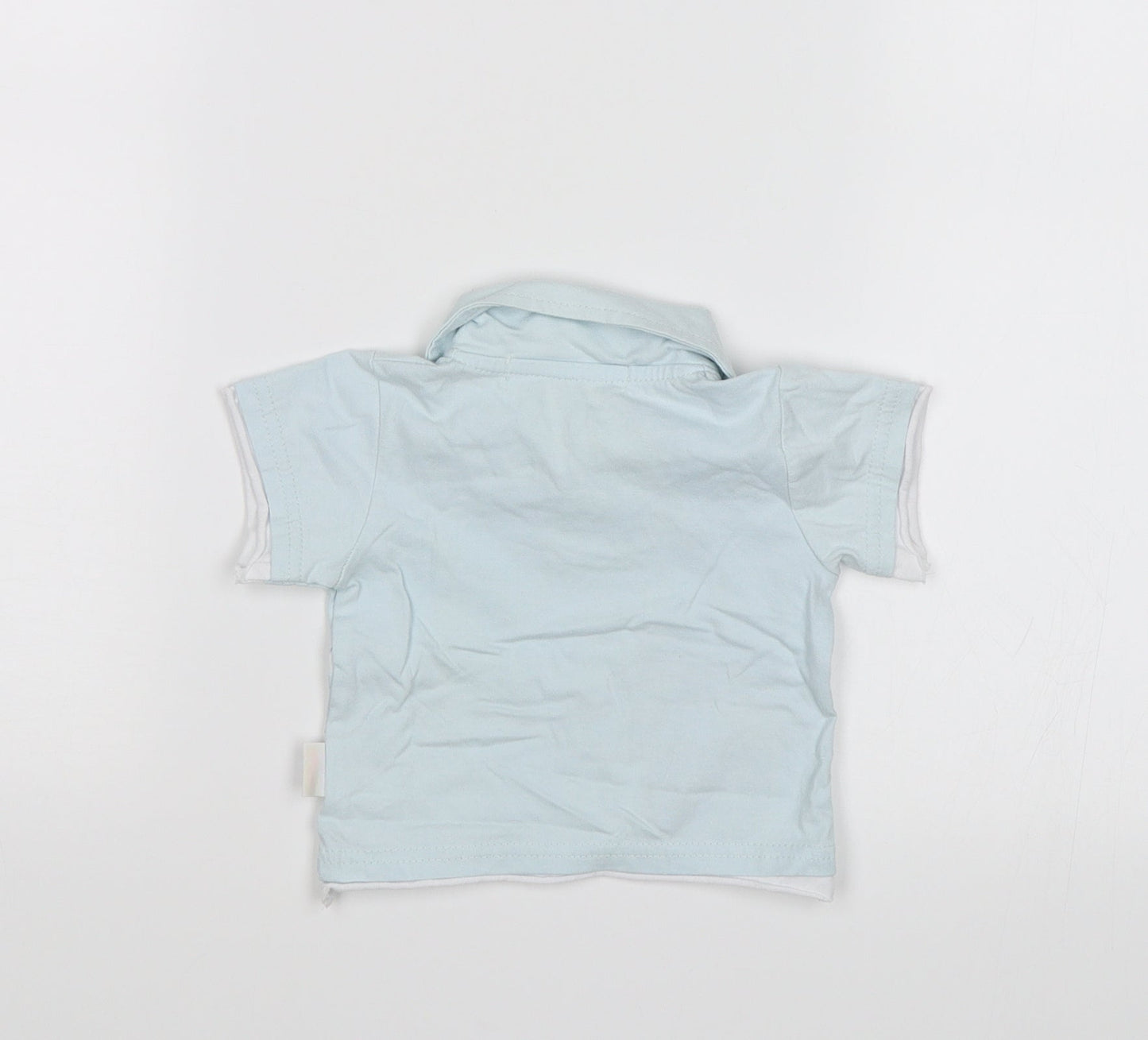 Nursery Time Baby Blue   Basic Polo Size 0-3 Months  - Shark patrol