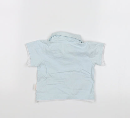 Nursery Time Baby Blue   Basic Polo Size 0-3 Months  - Shark patrol