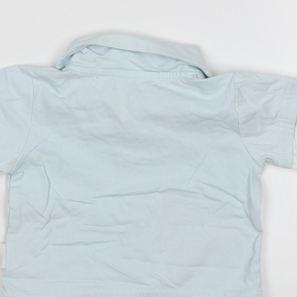 Nursery Time Baby Blue   Basic Polo Size 0-3 Months  - Shark patrol
