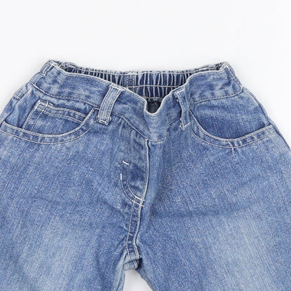Tiny Ted Baby Blue Floral  Jogger Jeans Size 3-6 Months