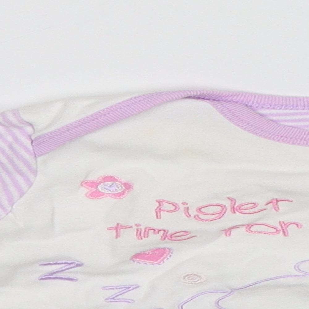 George Baby White   Jersey T-Shirt Size 3-6 Months  - Piglet says its time for a snooze