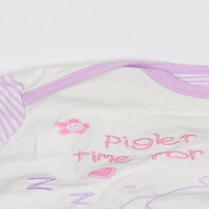 George Baby White   Jersey T-Shirt Size 3-6 Months  - Piglet says its time for a snooze