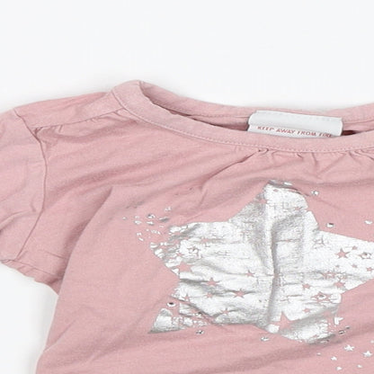 NEXT Baby Pink   Jersey T-Shirt Size 3-6 Months  - Star