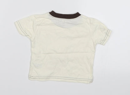 George Baby White   Basic T-Shirt Size 0-3 Months  - Mummy's little monster
