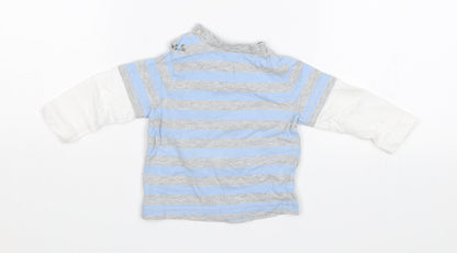 Tiny Ted Baby Blue Striped  Jersey T-Shirt Size 3-6 Months  - Champ