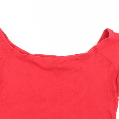 Womens UK Size 10 Select Red Basic T-Shirt