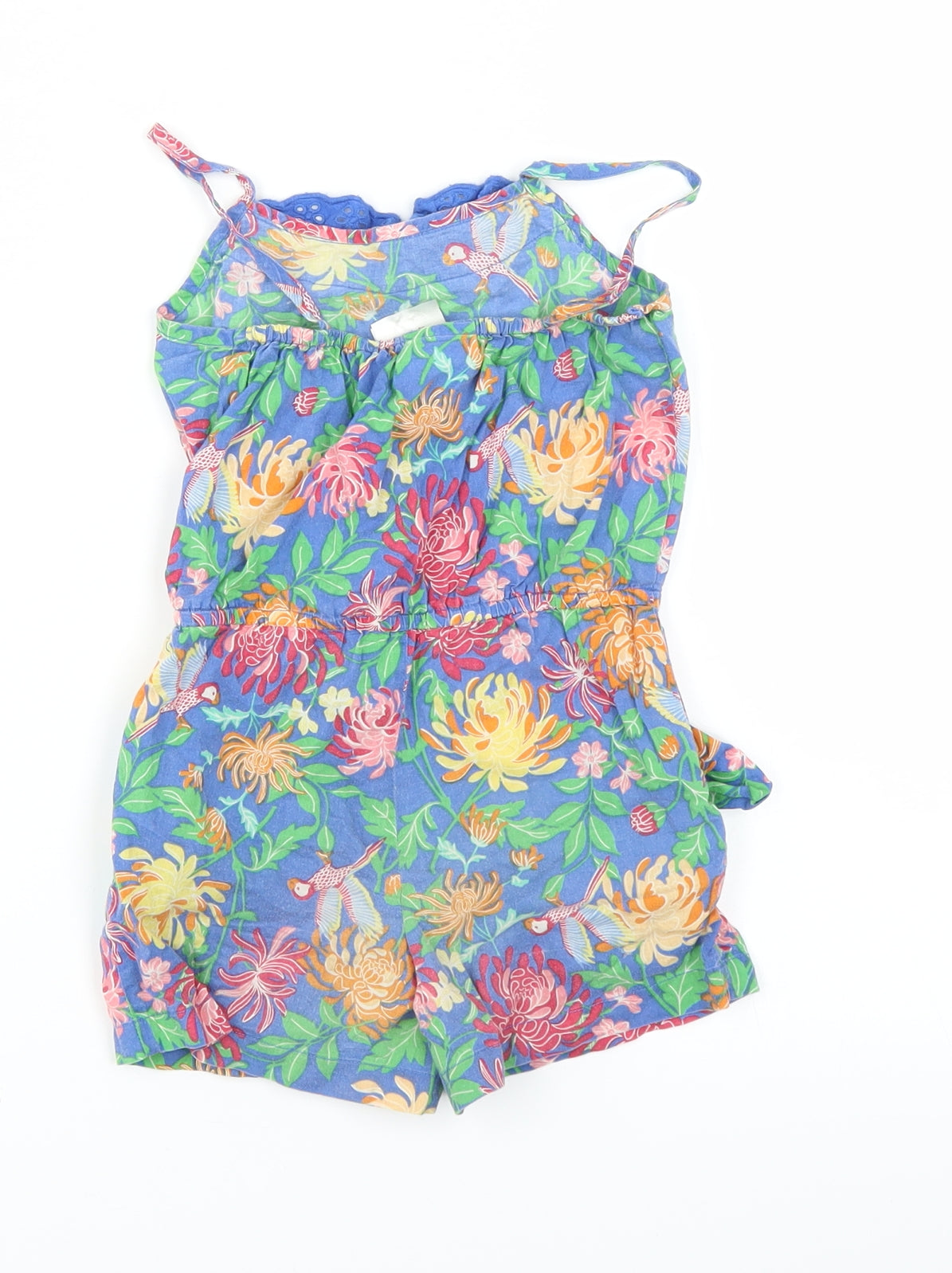 E-vie Girls Blue Floral  Playsuit One-Piece Size 2 Years
