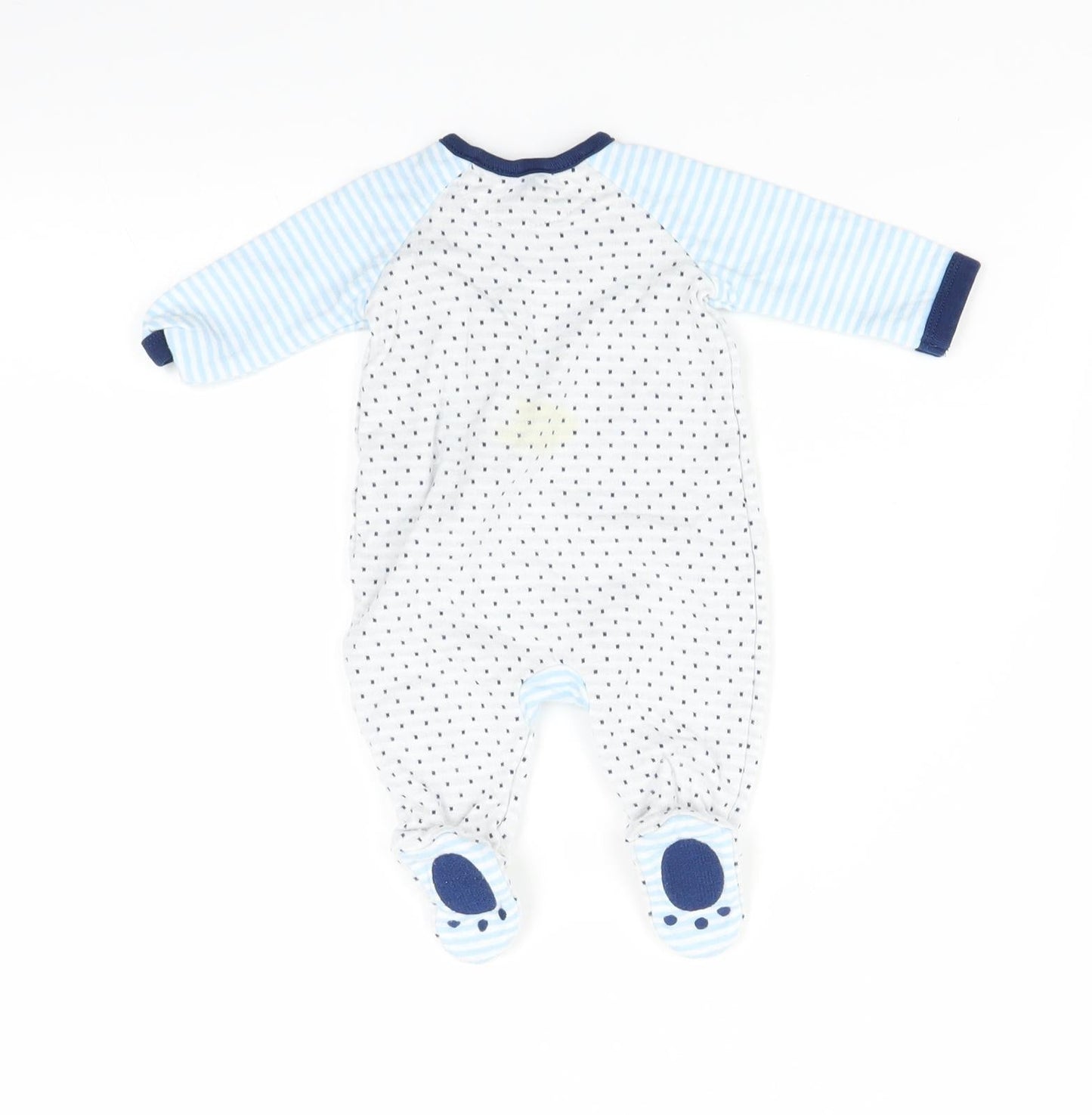 Mini Club Baby Blue Polka Dot  Babygrow One-Piece Size 0-3 Months