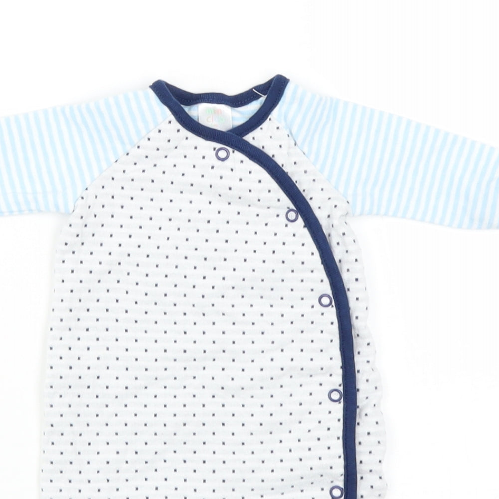 Mini Club Baby Blue Polka Dot  Babygrow One-Piece Size 0-3 Months