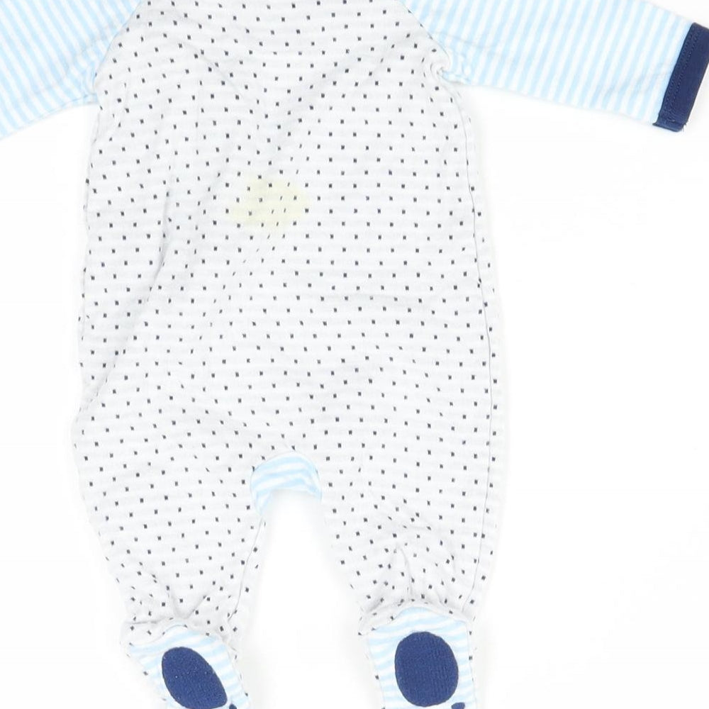 Mini Club Baby Blue Polka Dot  Babygrow One-Piece Size 0-3 Months