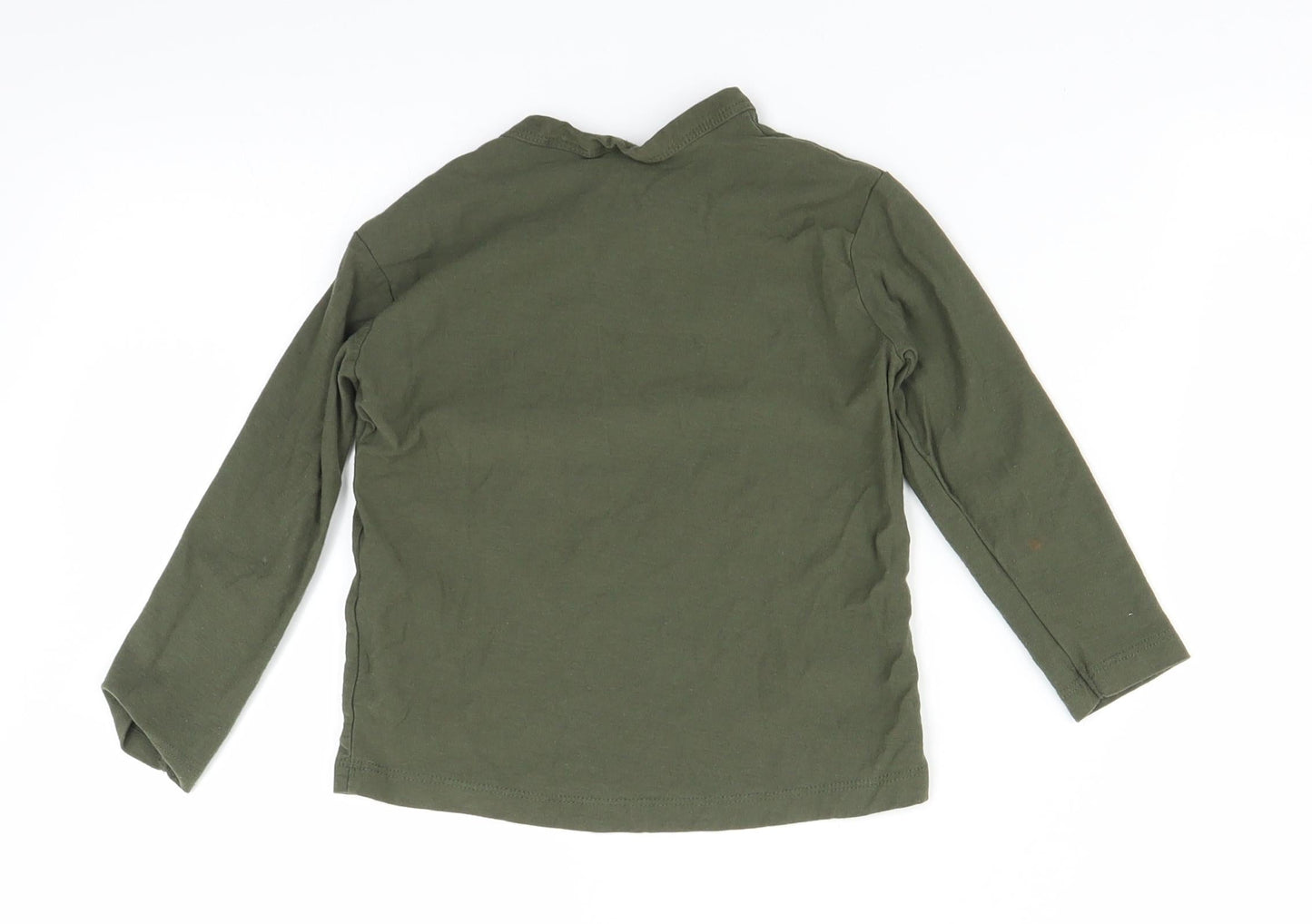 Zara Boys Green   Basic T-Shirt Size 2-3 Years  - let the good times roll