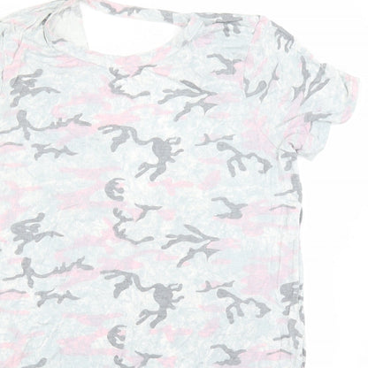 Womens UK Size 10 New Look Grey Basic T-Shirt
