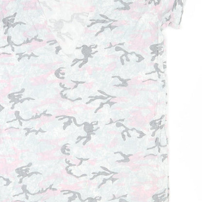 Womens UK Size 10 New Look Grey Basic T-Shirt