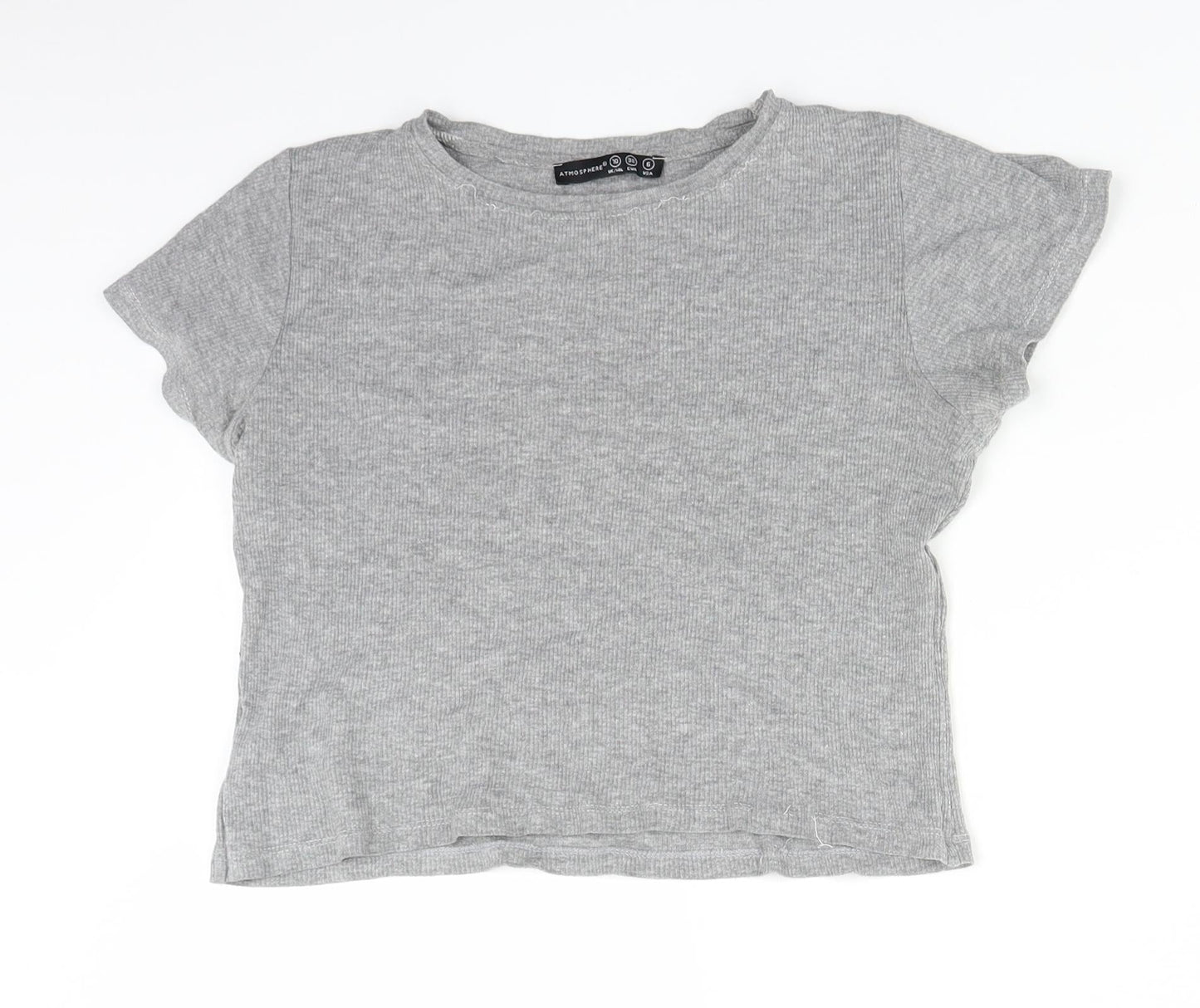 Womens UK Size 10 Atmosphere Grey Basic T-Shirt
