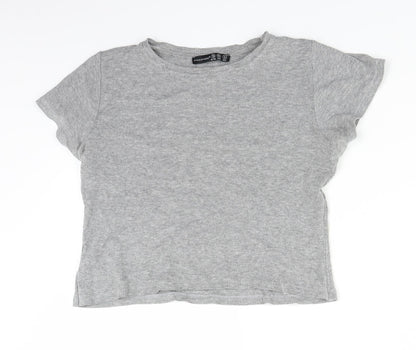 Womens UK Size 10 Atmosphere Grey Basic T-Shirt