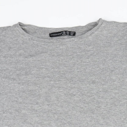 Womens UK Size 10 Atmosphere Grey Basic T-Shirt