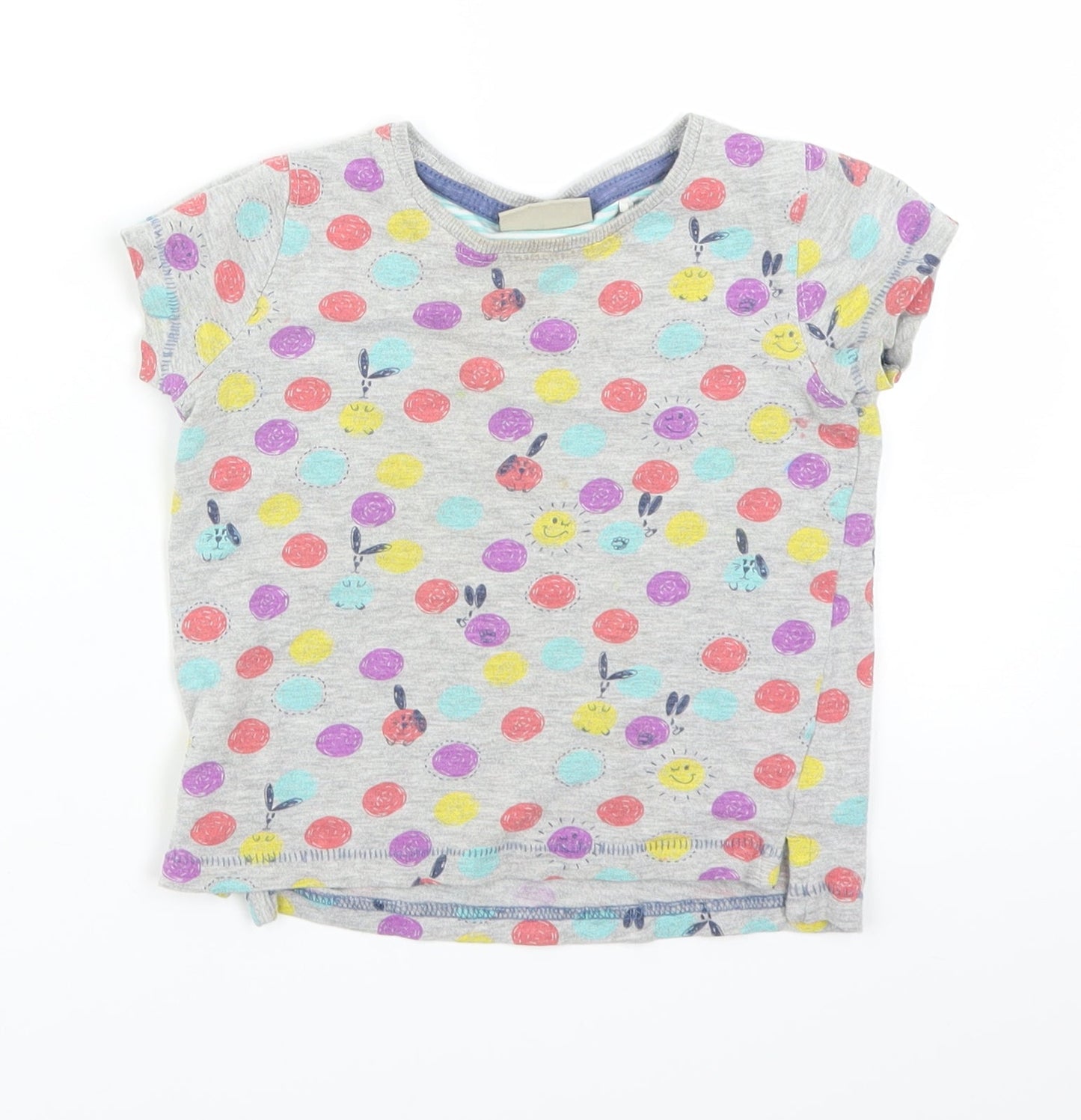 NEXT Baby Grey Polka Dot  Basic T-Shirt Size 18-24 Months