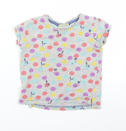 NEXT Baby Grey Polka Dot  Basic T-Shirt Size 18-24 Months