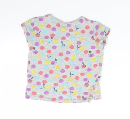 NEXT Baby Grey Polka Dot  Basic T-Shirt Size 18-24 Months