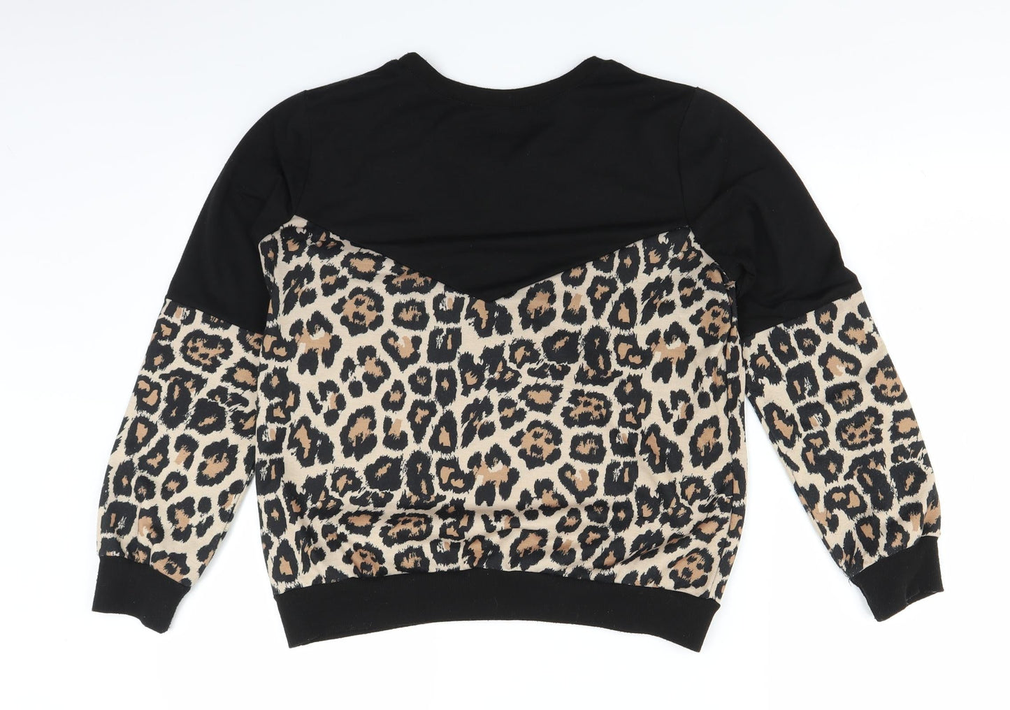 Preworn Womens Black Animal Print  Pullover Jumper Size S