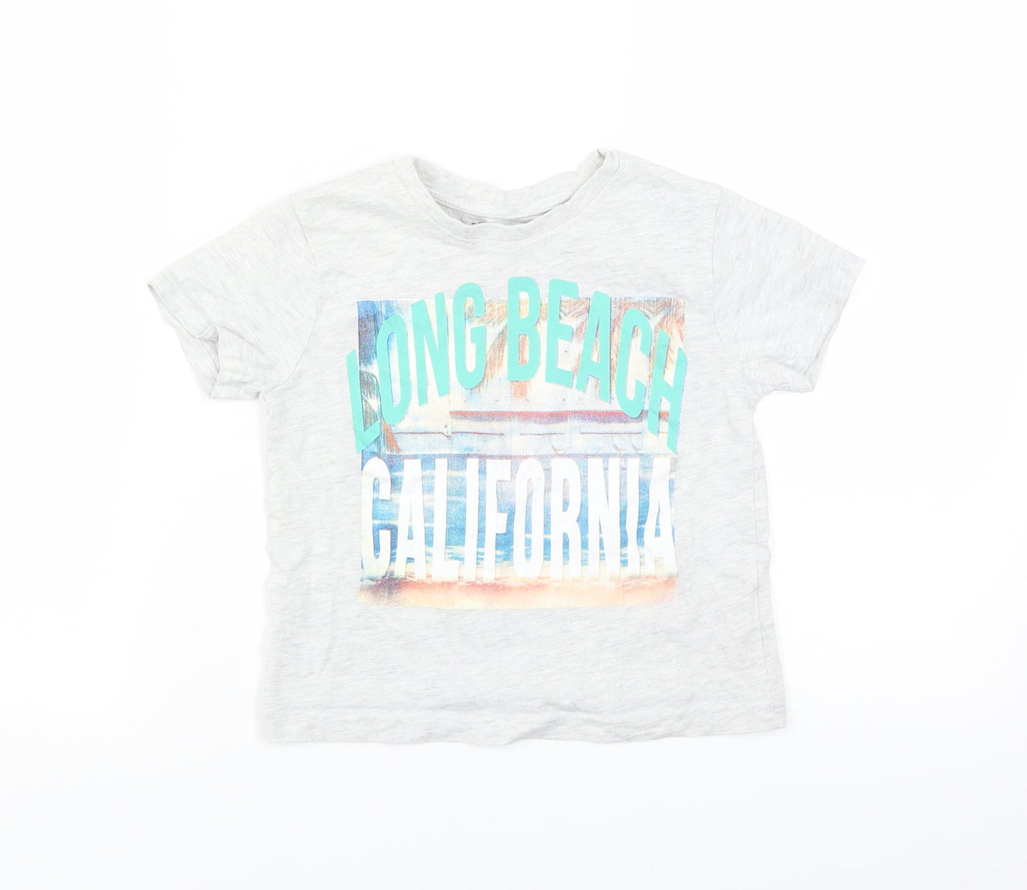 Primark Boys Grey   Basic T-Shirt Size 3-4 Years