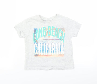 Primark Boys Grey   Basic T-Shirt Size 3-4 Years