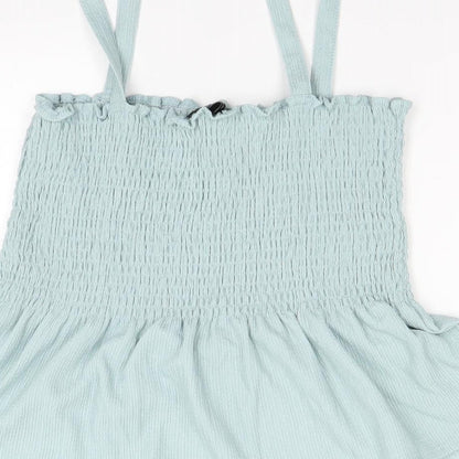 Womens UK Size 12 New Look Green Basic Blouse