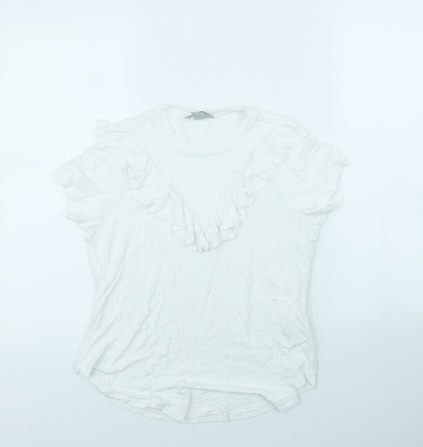 Womens UK Size S H&M White Basic Tank